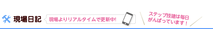 「現場日記」現場よりリアルタイムで更新中！会社名は毎日頑張っています