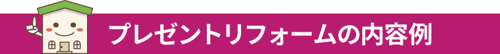 プレゼントリフォームの内容例