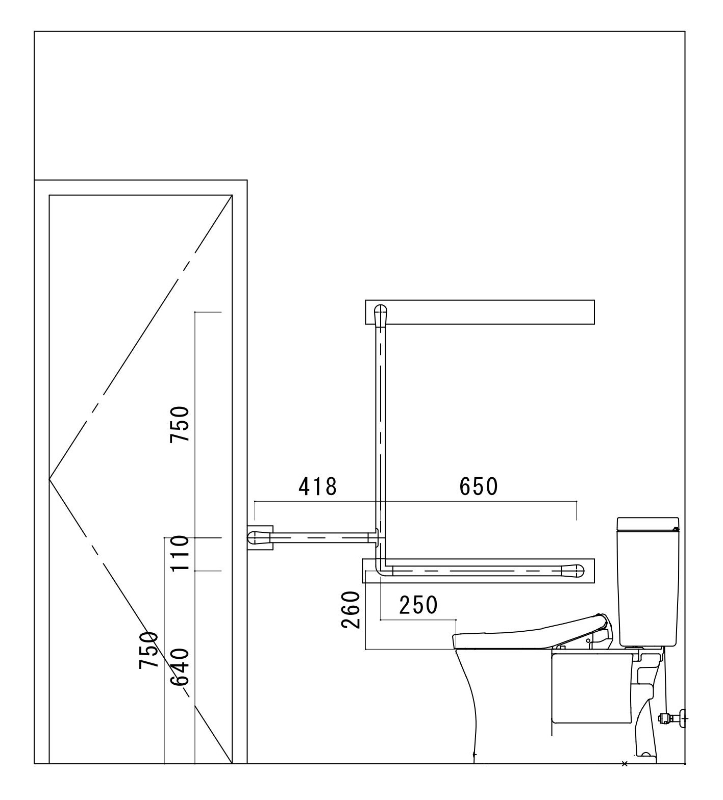 トイレ立ち座り用手すり：施工事例｜春日市でキッチン、お風呂、トイレ、介護リフォームならステップ技建！